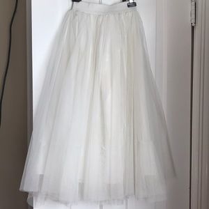 White tulle skirt